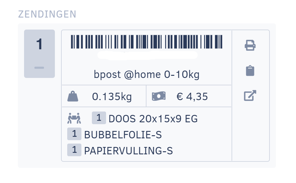 Verpakken van orders